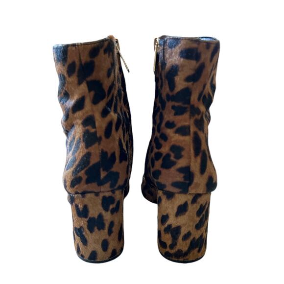 Sam Edelman Womens Size 8.5 Hilty Leather Calf Hair Animal Print Pointed Booties - Picture 4 of 8